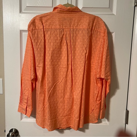 LOFT orange button down - Picture 2 of 4